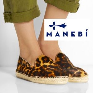 Manebi Accra Leopard Calf Hair Espadrilles